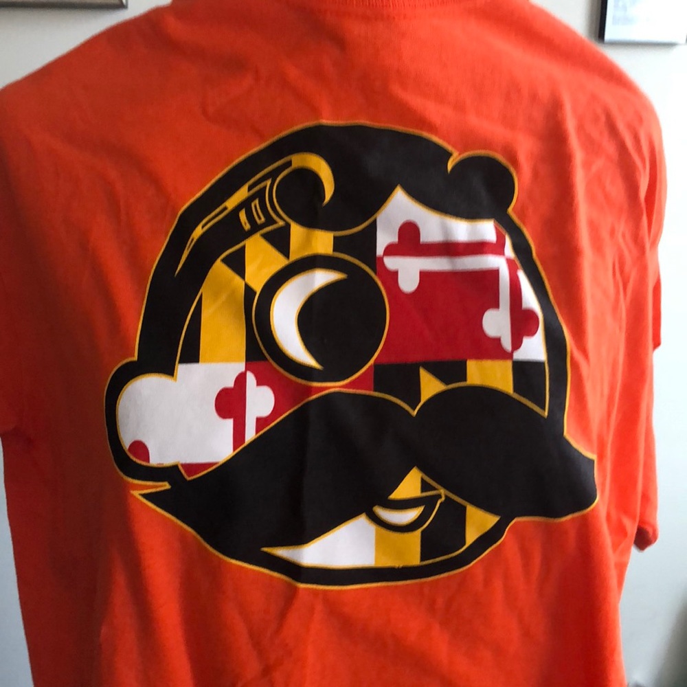 Natty boh orange shirt